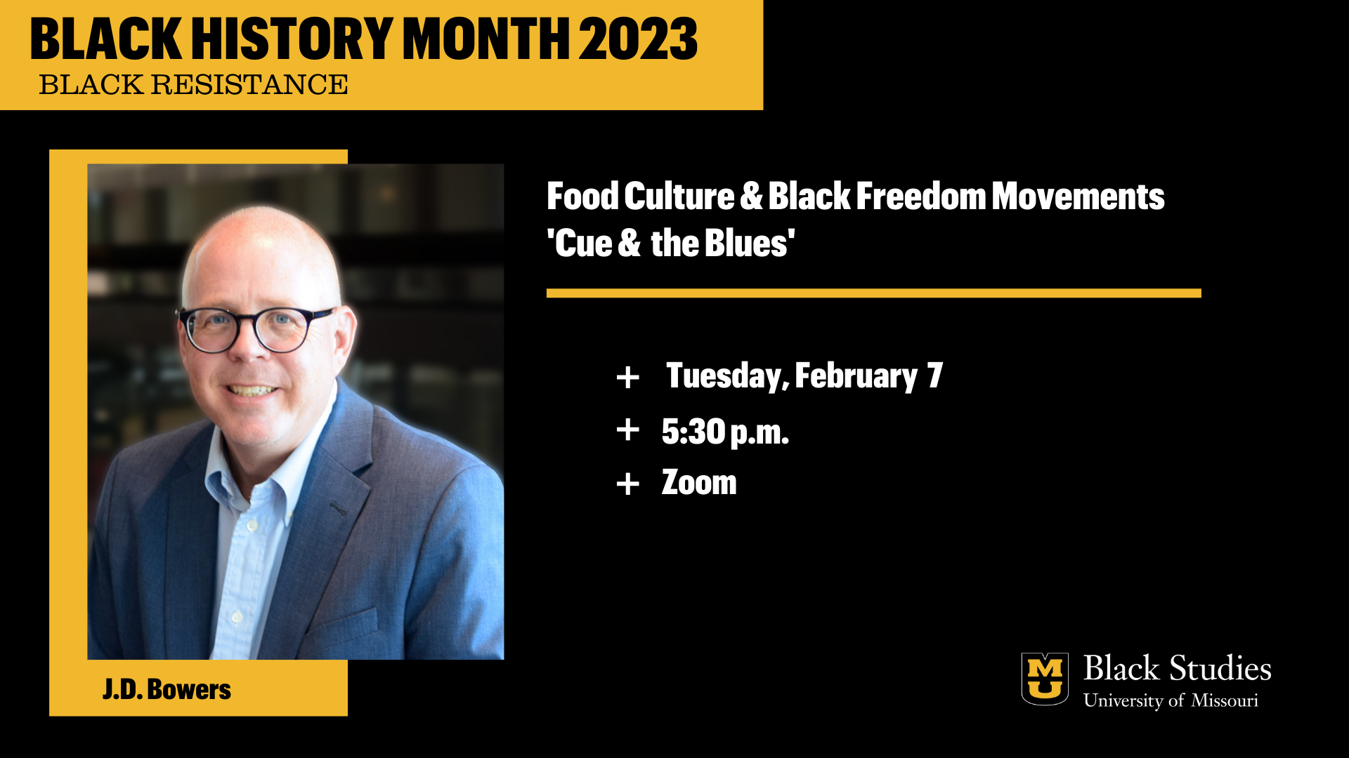 Food Culture & Black Freedom Movements 'Cue &  the Blues'