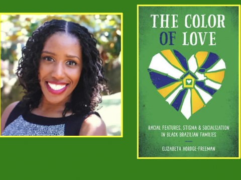 photo of the author and screenshot of the cover of her book, The Color of Law